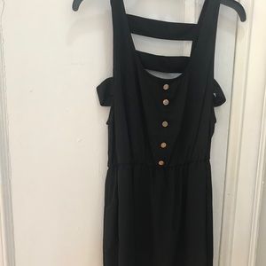 Black cut-out mini dress